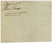 Moving Anti-Slavery Essay Circa 1796, Entitled ''Against the Slave Trade'' -- ''...How takeing him in a deceitfull manner under the cloak of friendship & confineing him in chains...''